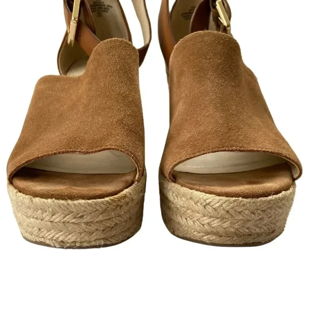 Marc Fisher, Cala Espadrille Platform‎ Wedge Sandal, Brown, Tan